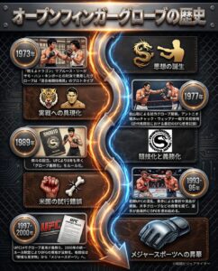 オープンフィンガーフローブの歴史